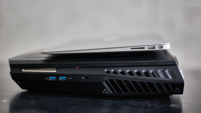With a MacBook Air, for comparison.